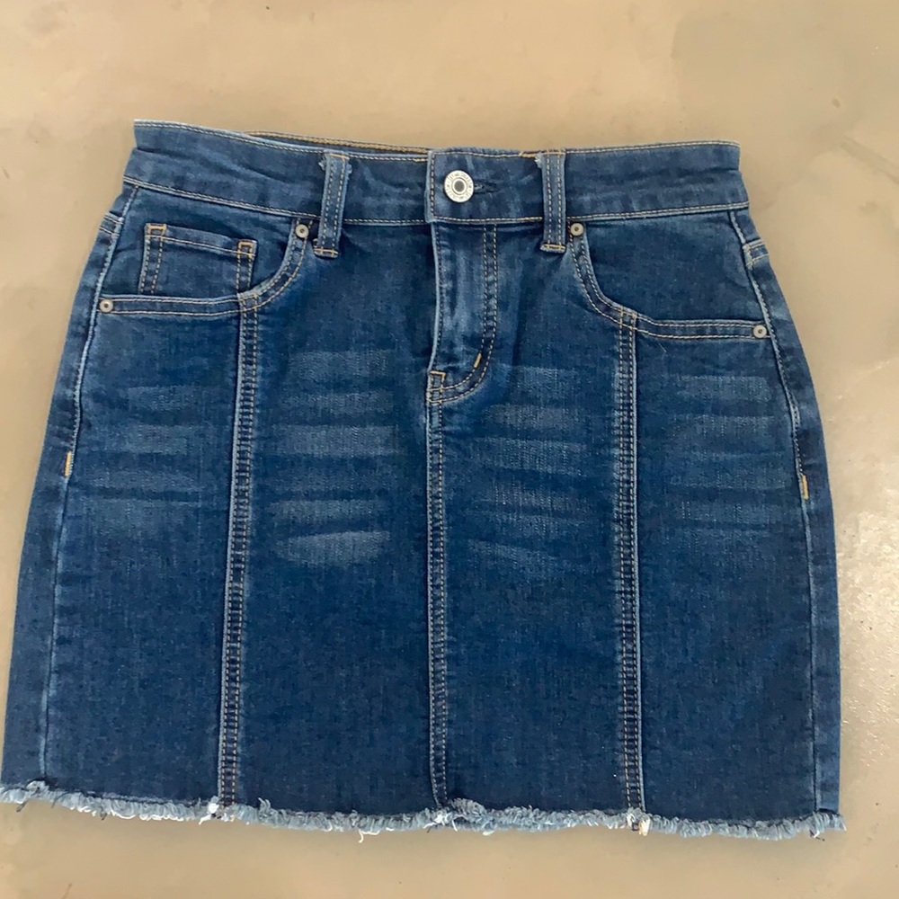 tillys sky and sparrow mini jean skirt